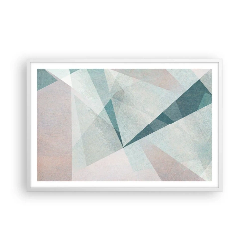 Plakat i hvid ramme - Rolig og alligevel dynamisk - 91x61 cm