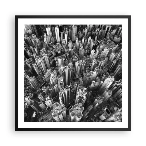 Plakat i sort ramme - Stadig højere og højere - 60x60 cm