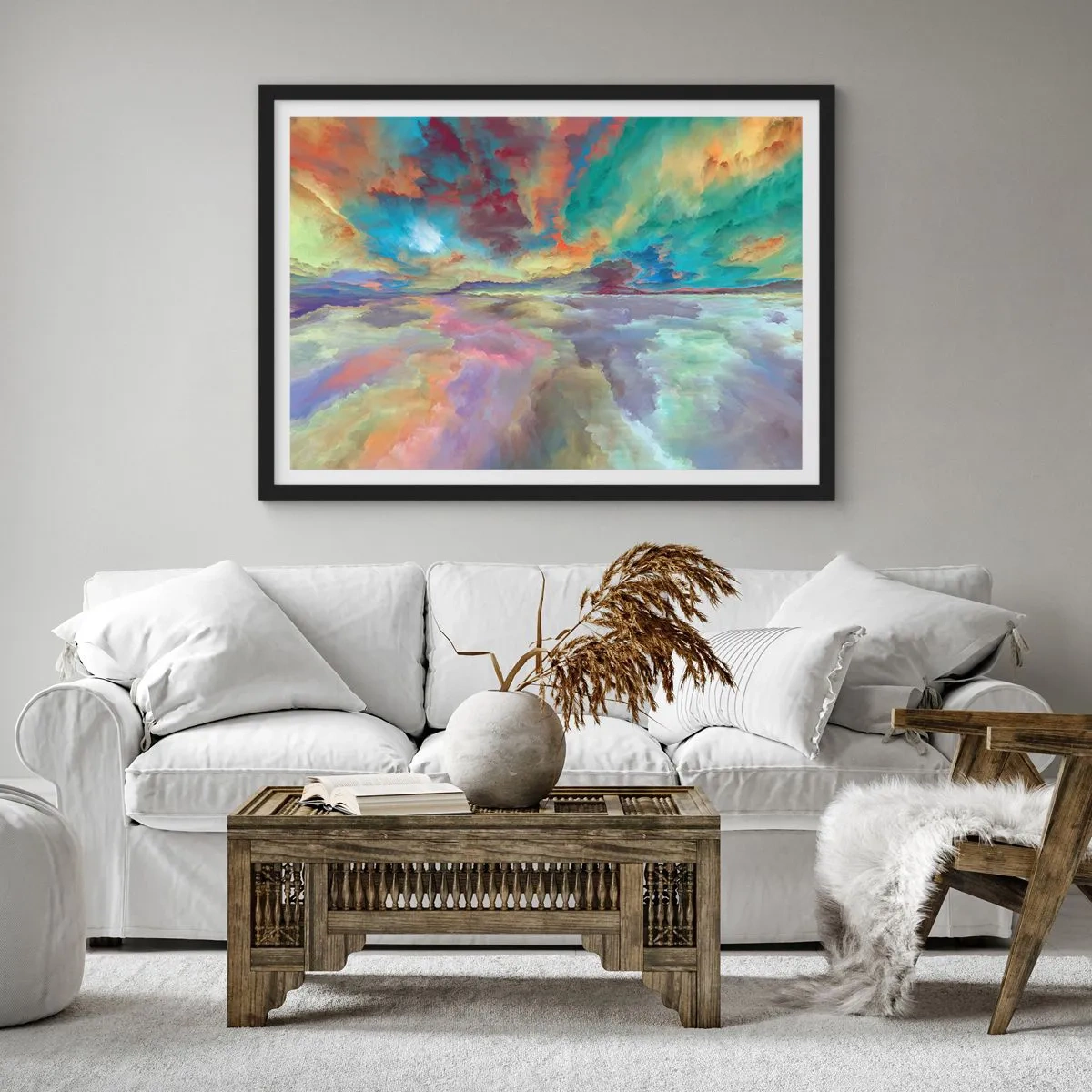 Plakat i sort ramme - To himle - 40x30 cm