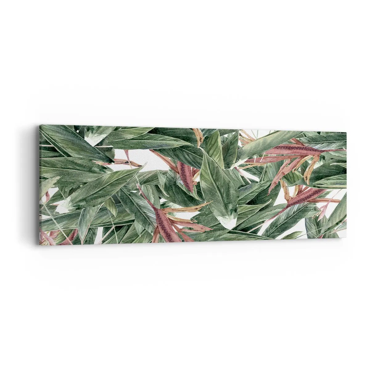 Lærredstryk - Billede på lærred - Smaragd- og syrenbuskads - 90x30 cm