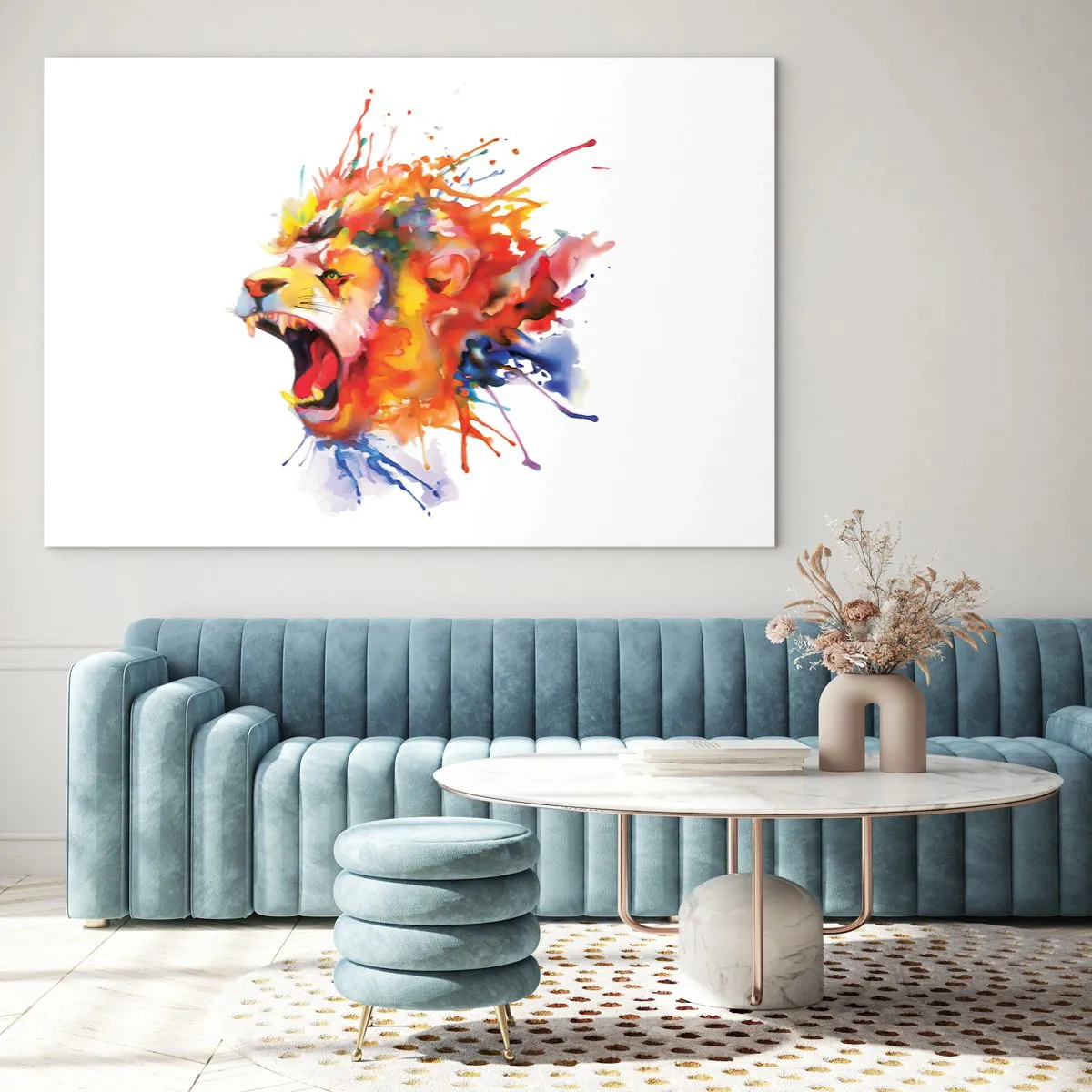 Billede på glas - Eksplodere med vrede  - 120x80 cm