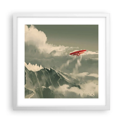 Plakat i hvid ramme - Frygtløs pioner - 40x40 cm