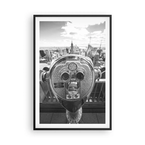 Plakat i sort ramme - Byen over byer - 61x91 cm