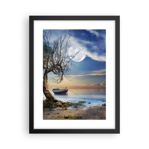 Plakat i sort ramme - Er dette enden eller begyndelsen? - 30x40 cm