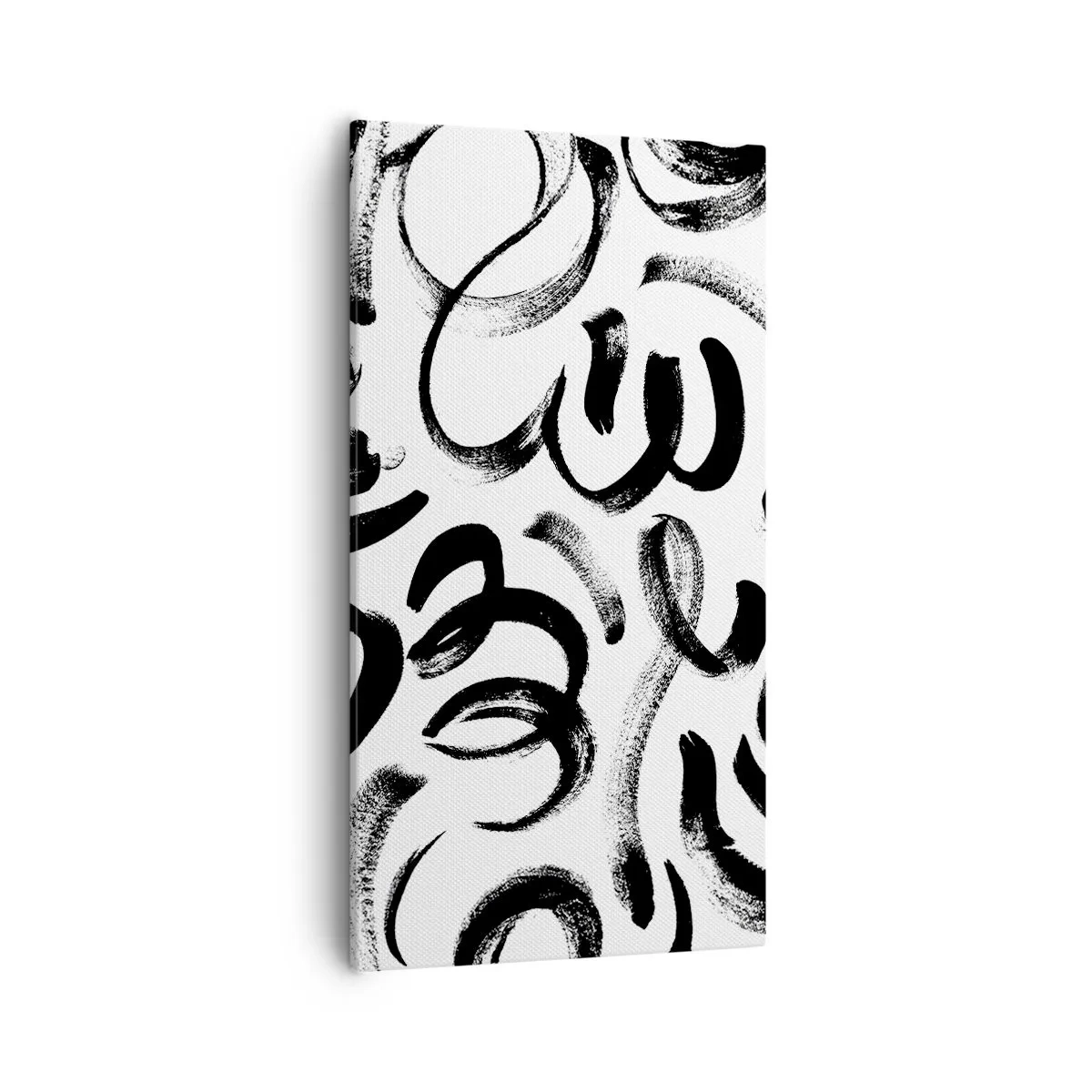 Lærredstryk - Billede på lærred - I sort og hvidt - 55x100 cm