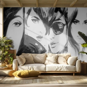 Fototapet Selvklæbende Deluxe Sticker - Skønhed mangedoblet - Kvinde, Kvindens øjne, Portræt af en kvinde - 100x70 cm