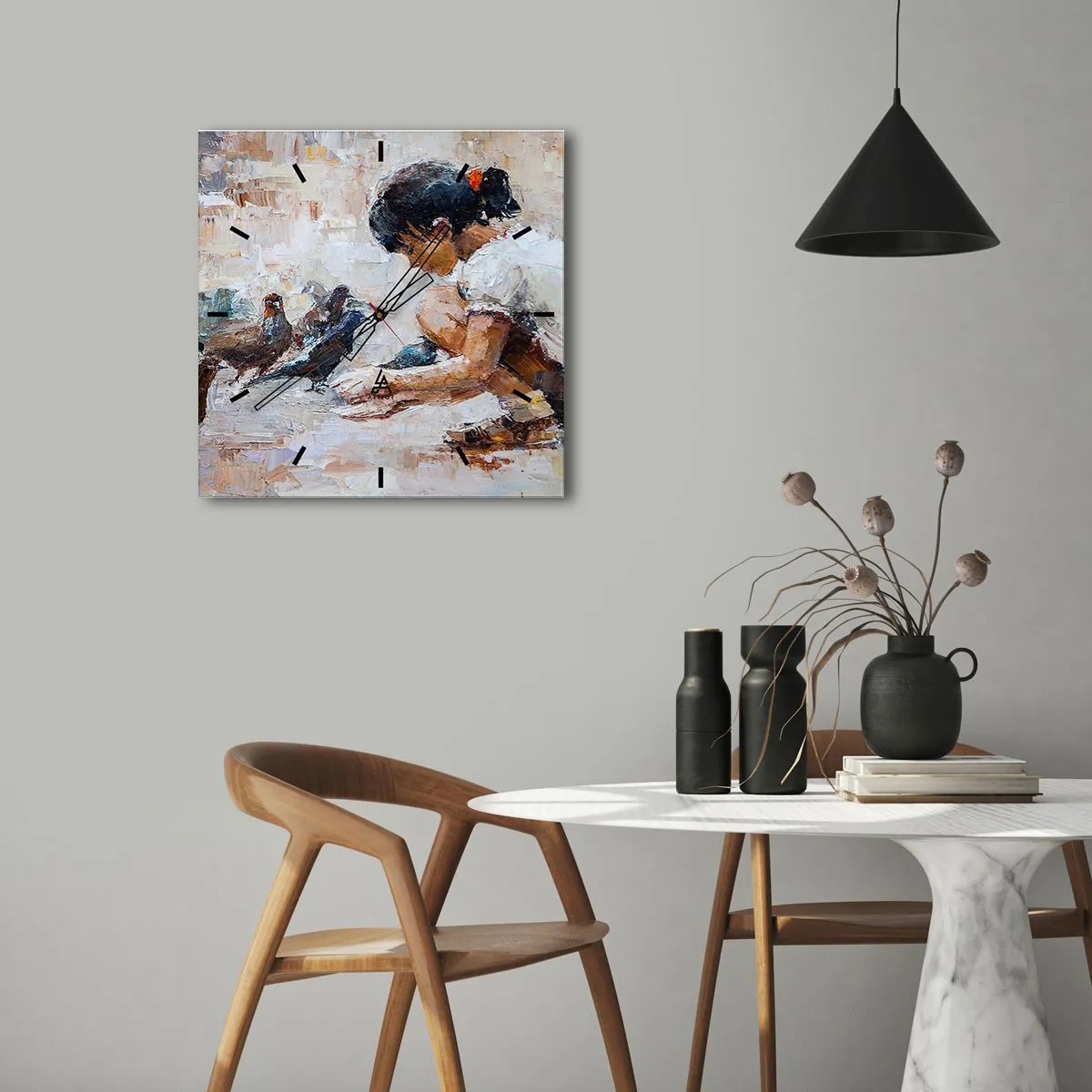 Vægur, Uret - De små og de sødeste - 30x30 cm