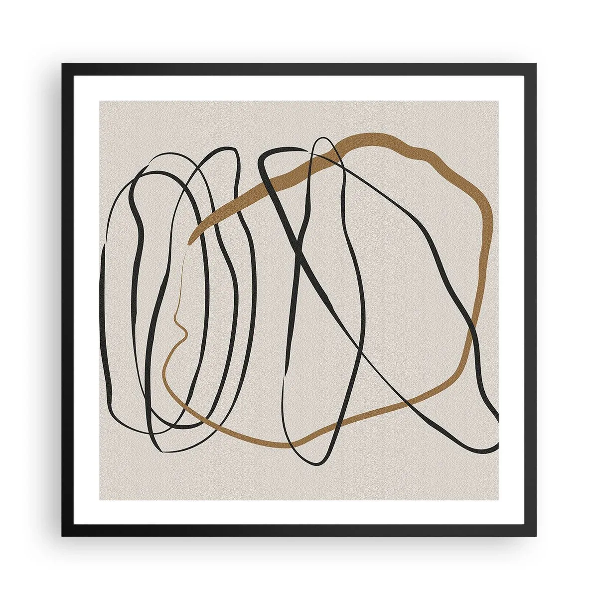 Plakat i sort ramme - Komposition - dans i besiddelse - 60x60 cm