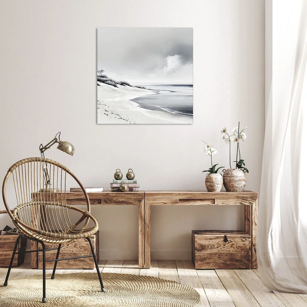 Lærredstryk - Billede på lærred - Altid sammen - 70x70 cm