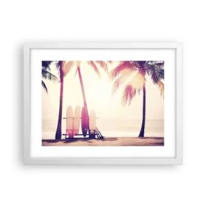 Plakat i hvid ramme - Det bliver en fantastisk dag - 40x30 cm