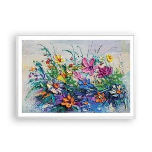 Plakat i hvid ramme - Overhovedet ikke et stilleben - 100x70 cm