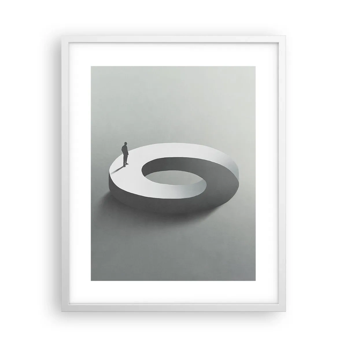 Plakat i hvid ramme - Og vær klog - 40x50 cm