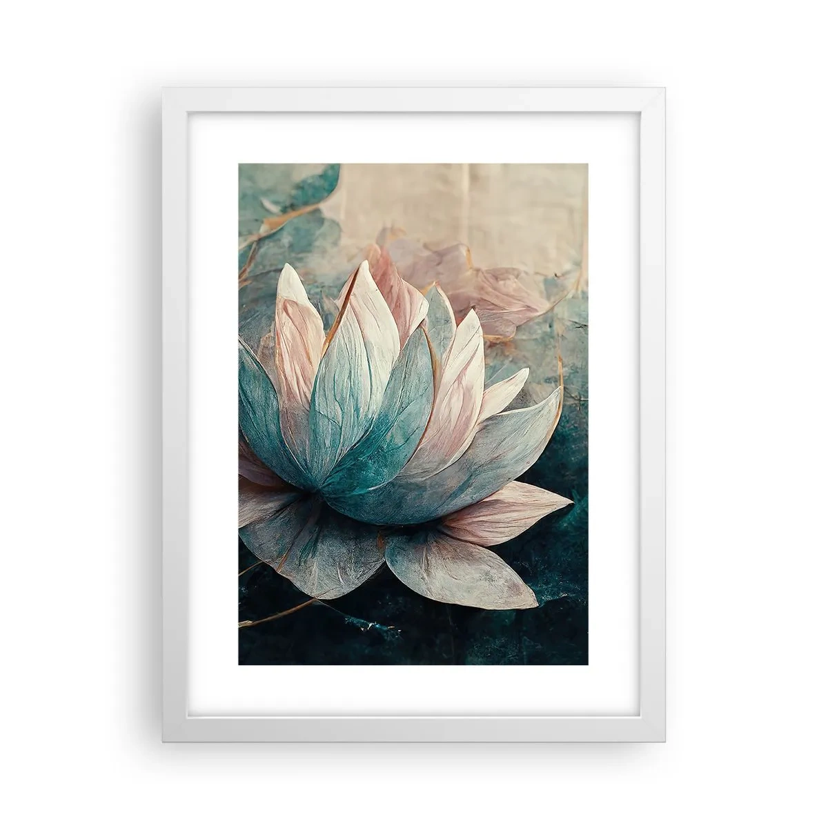 Plakat i hvid ramme - Søens stjerner - 30x40 cm