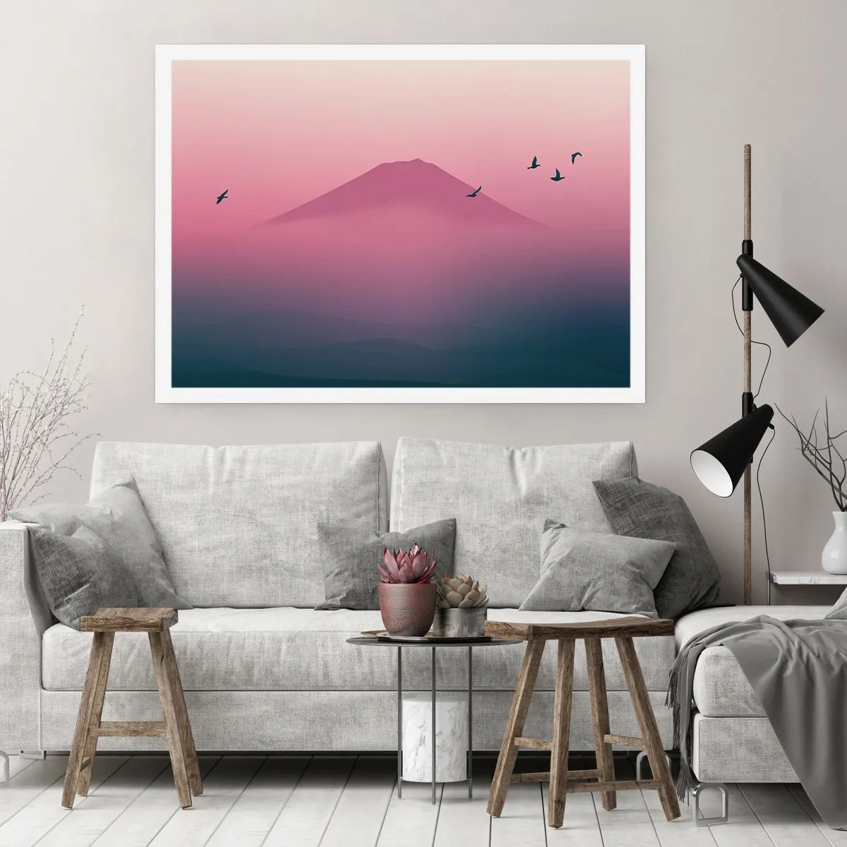 Plakat - Vandrer over skyerne - 70x50 cm