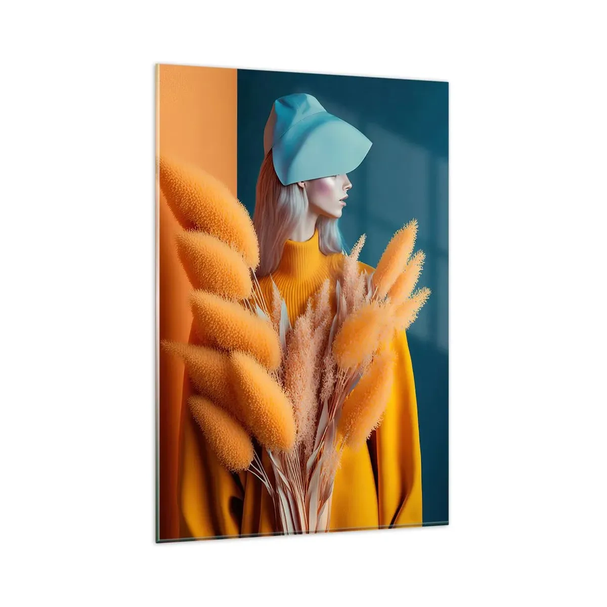 Billede på glas - Fluffy portræt - 80x120 cm