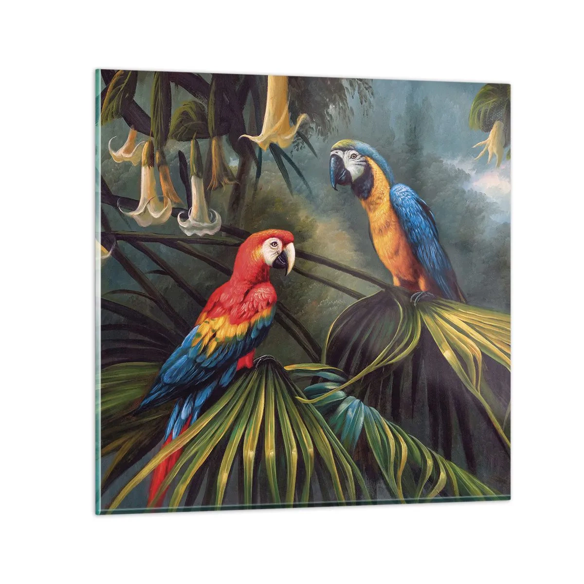 Billede på glas - Romantik i troperne - 50x50 cm