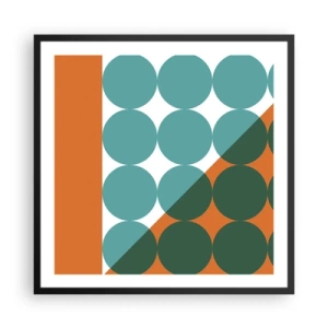 Plakat i sort ramme - Op og over - 60x60 cm