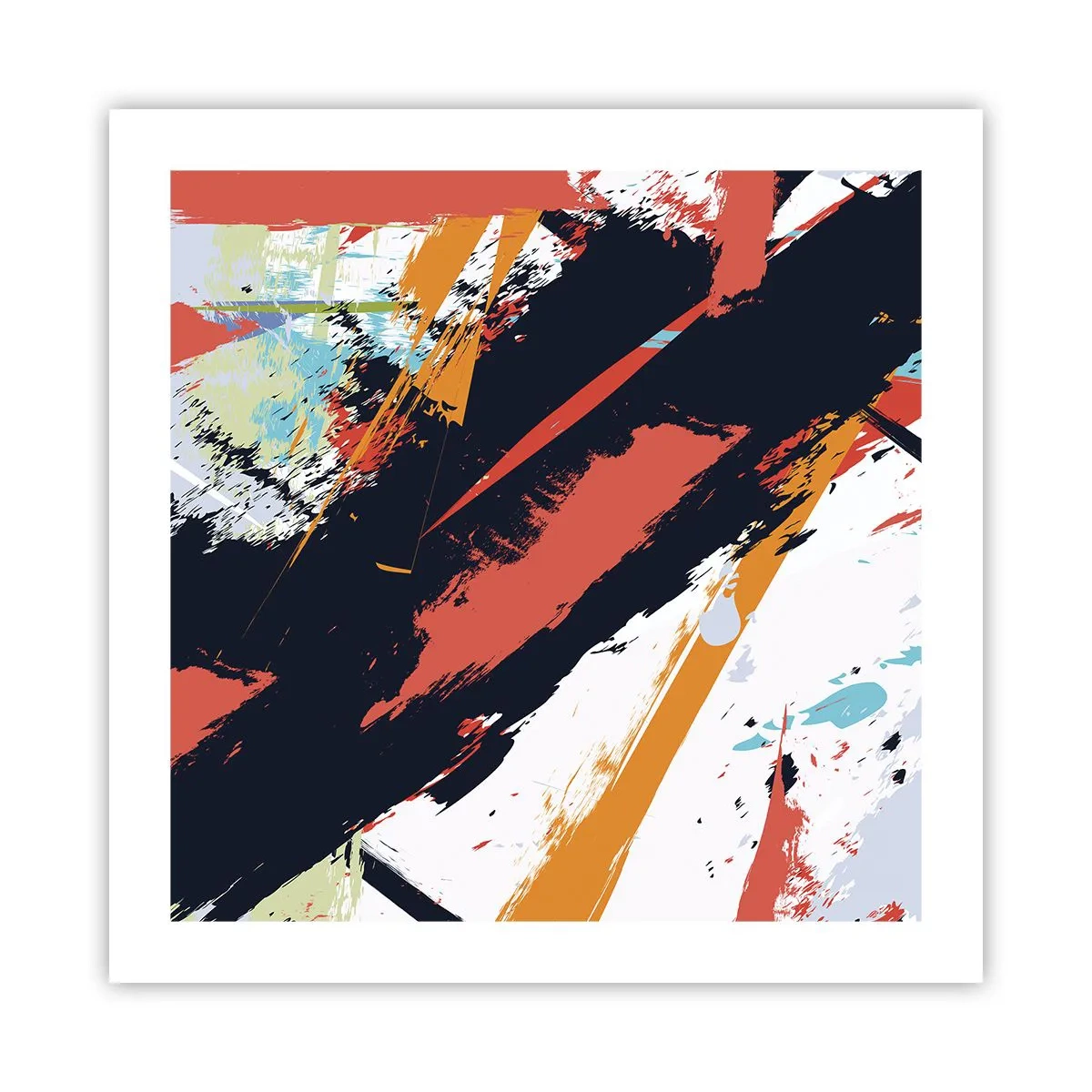 Plakat - Dynamisk sammensætning - 50x50 cm