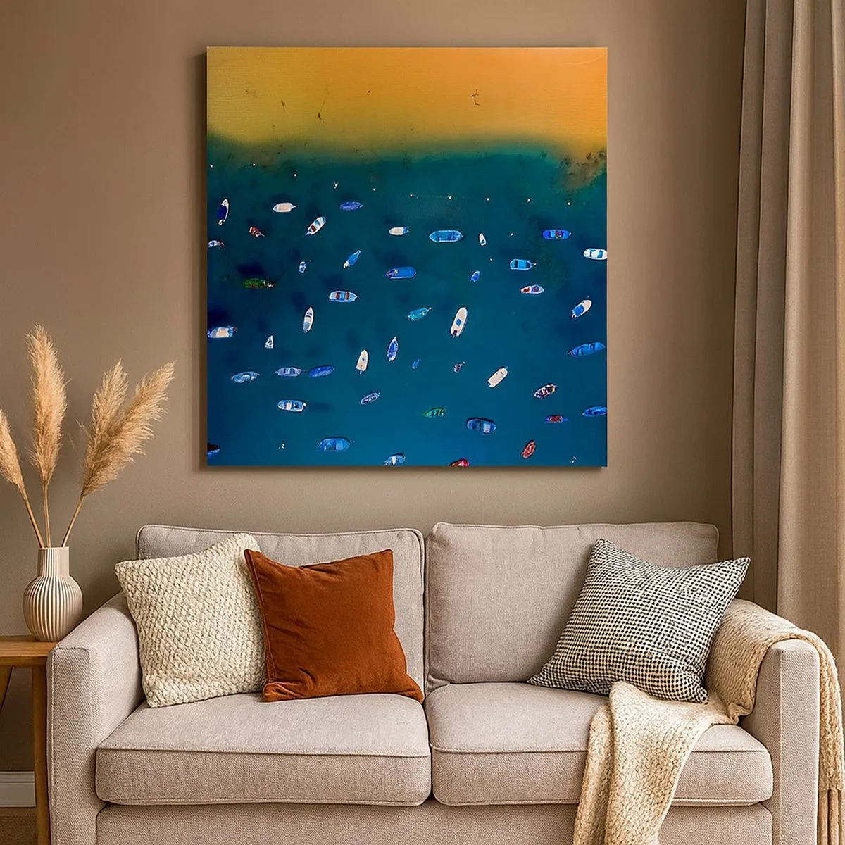 Lærredstryk - Billede på lærred - En ferieleg - 30x30 cm