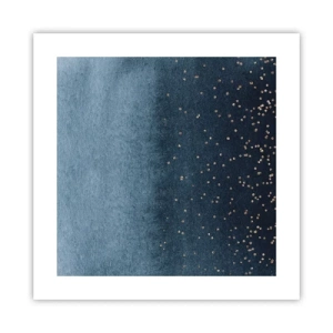 Plakat - Sammensætning - blå faser - 40x40 cm