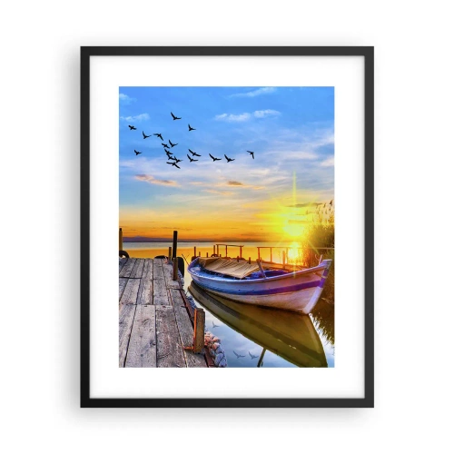 Plakat i sort ramme - Farvel, indtil i morgen - 40x50 cm