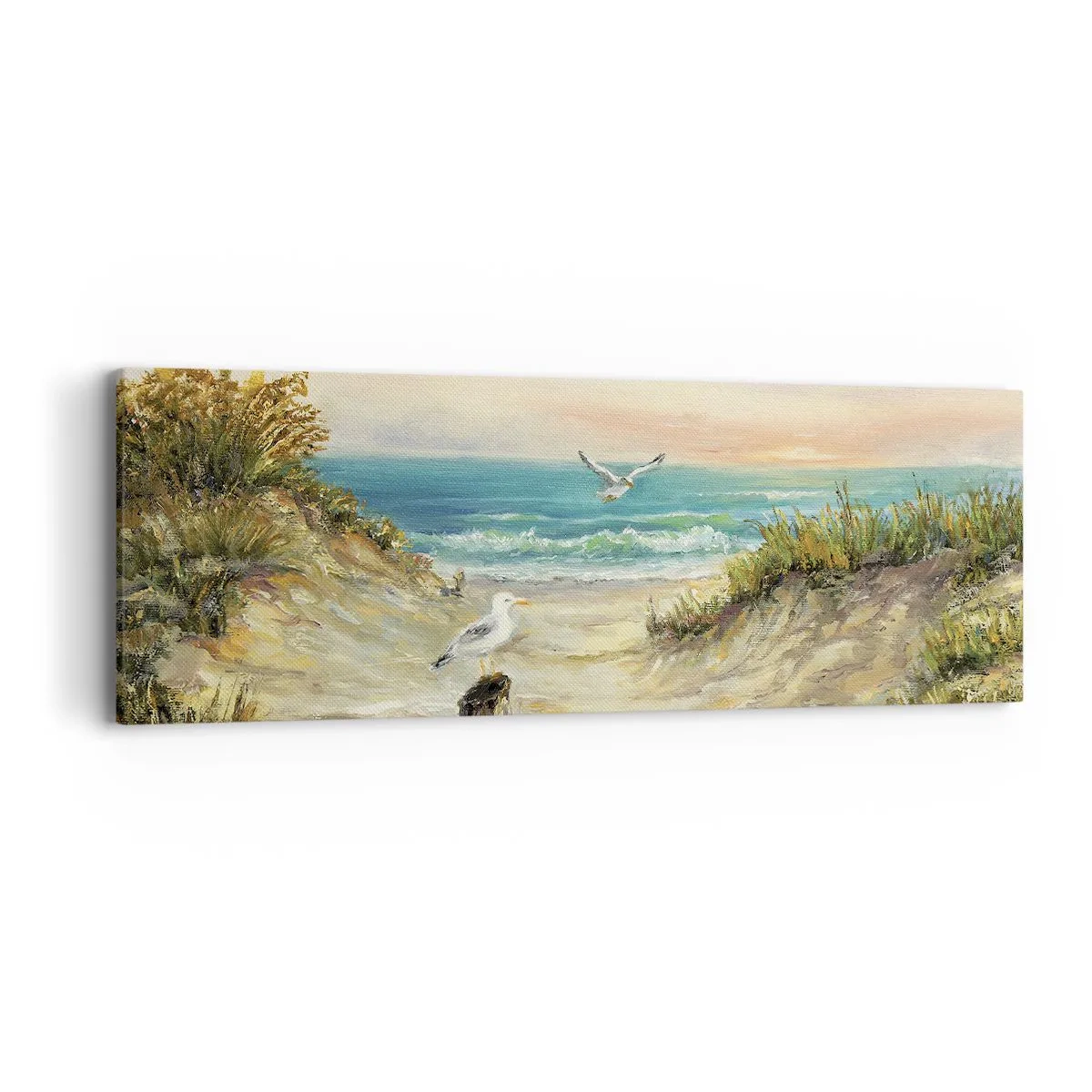 Lærredstryk - Billede på lærred - Vindstille tilbagetog - 90x30 cm