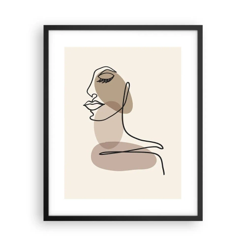 Plakat i sort ramme - Lytter til sig selv - 40x50 cm