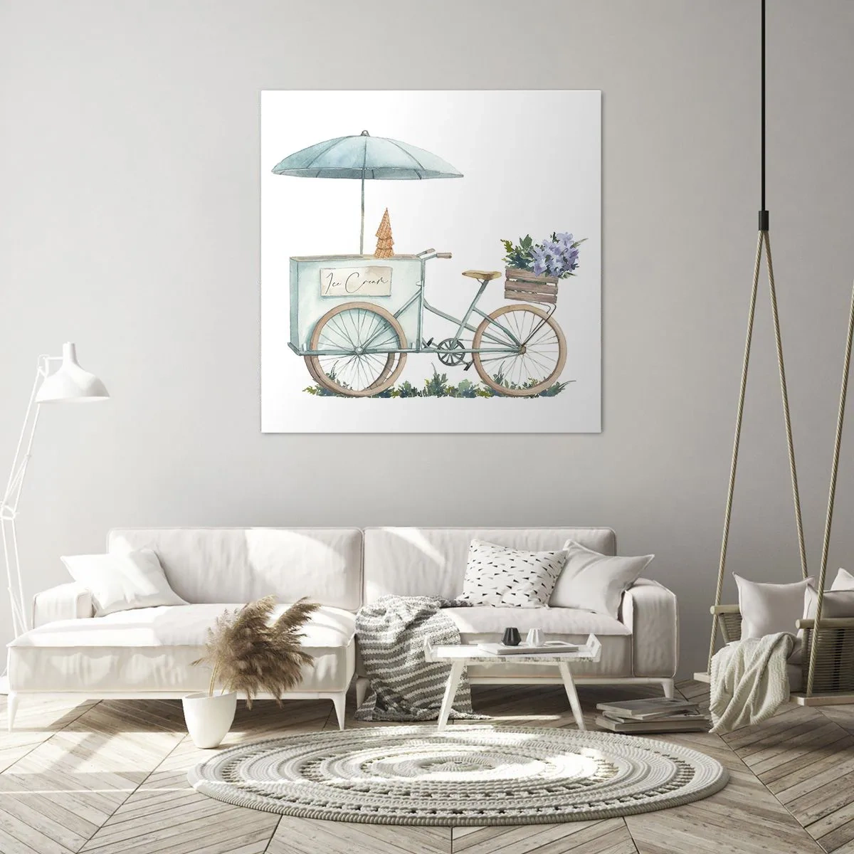 Lærredstryk - Billede på lærred - Sødt minde om sommeren - 70x70 cm