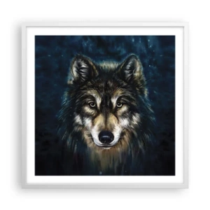 Plakat i hvid ramme - Alfa? Og omega - 60x60 cm