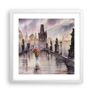 Plakat i hvid ramme - Folk forandrer sig ikke - 40x40 cm