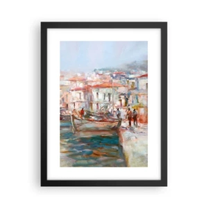 Plakat i sort ramme - Pastelfarvede helligdage - 30x40 cm