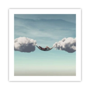 Plakat - Lykken i øjeblikket - 50x50 cm