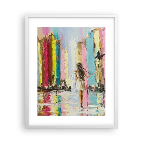 Plakat i hvid ramme - Følg mig - 40x50 cm