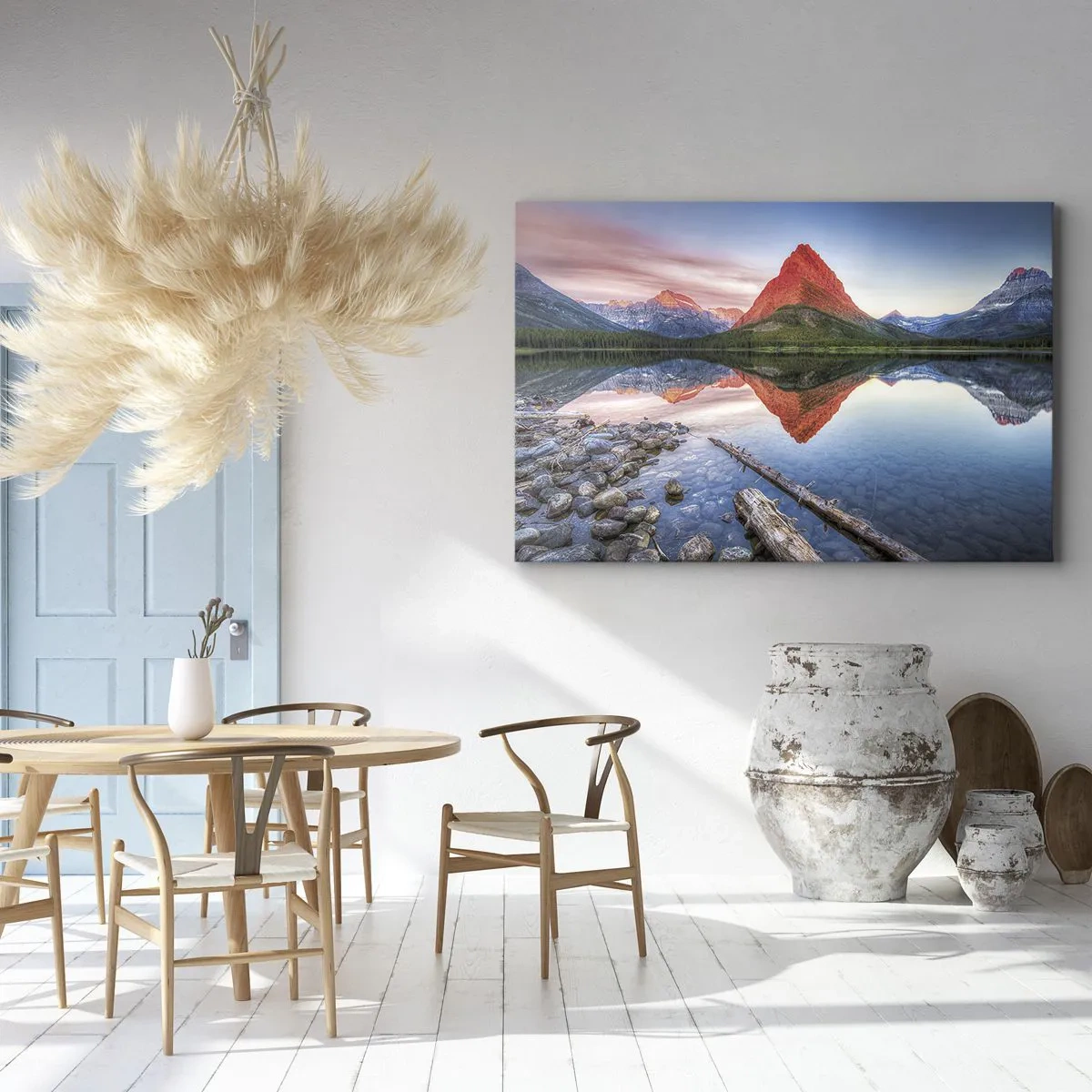 Lærredstryk - Billede på lærred - Varme og kulde - 70x50 cm