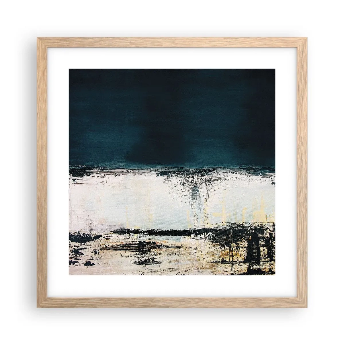 Plakat i ramme af lyst egetræ - Vandret sammensætning - 40x40 cm