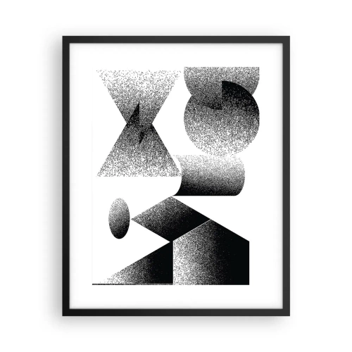Plakat i sort ramme - Vinkler og ovaler - 40x50 cm