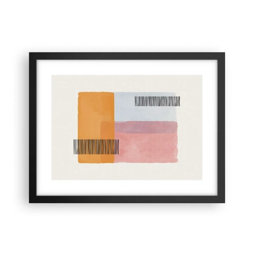 Plakat i sort ramme - Fra hjørne til hjørne - 40x30 cm