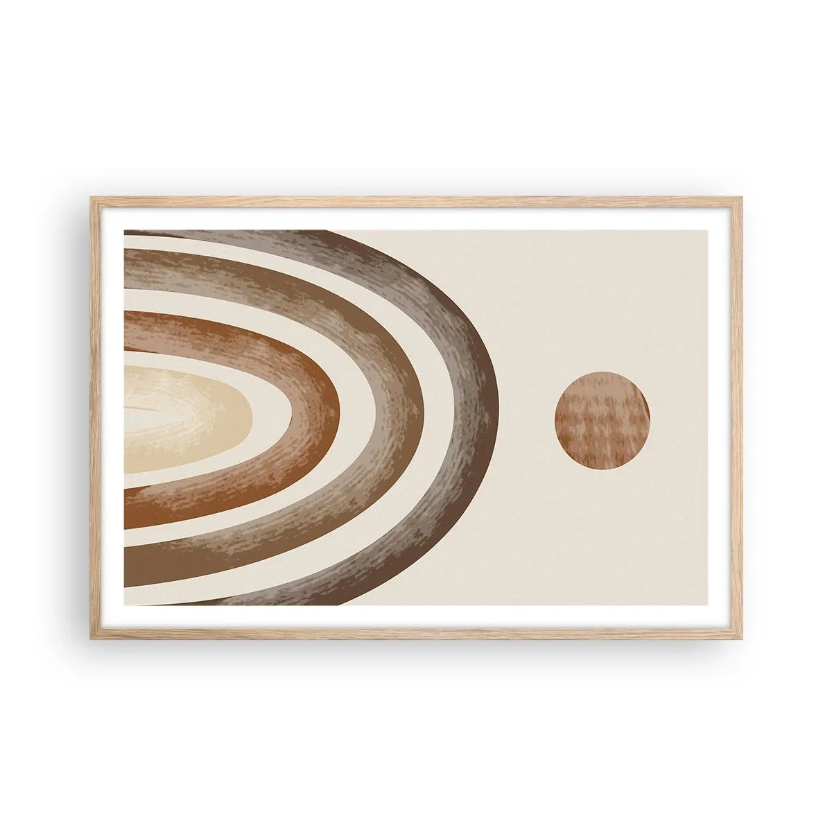 Plakat i ramme af lyst egetræ - I en galakse langt, langt væk - 91x61 cm