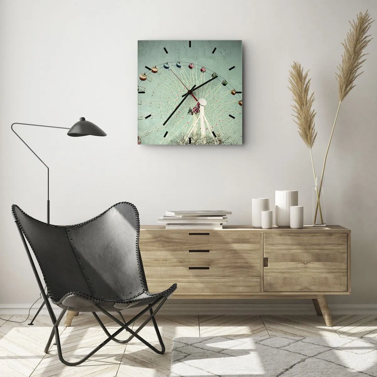 Vægur, Uret - Vi inviterer dig til at lege - 40x40 cm