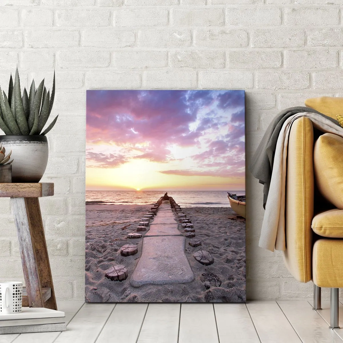 Lærredstryk - Billede på lærred - Et øjeblik med en dybtgående oplevelse - 50x70 cm