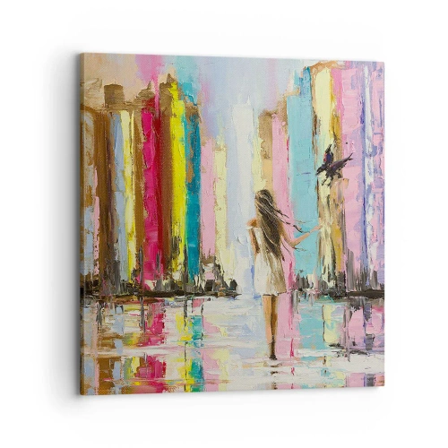 Lærredstryk - Billede på lærred - Følg mig - 70x70 cm