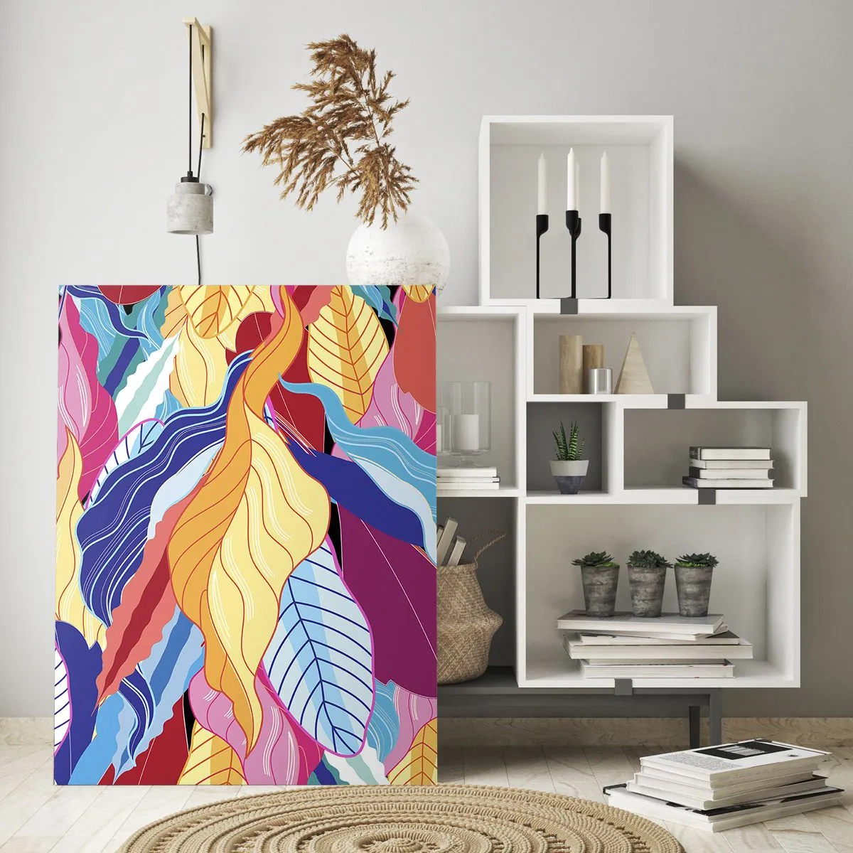 Billede på glas - Et farverigt rod - 50x70 cm