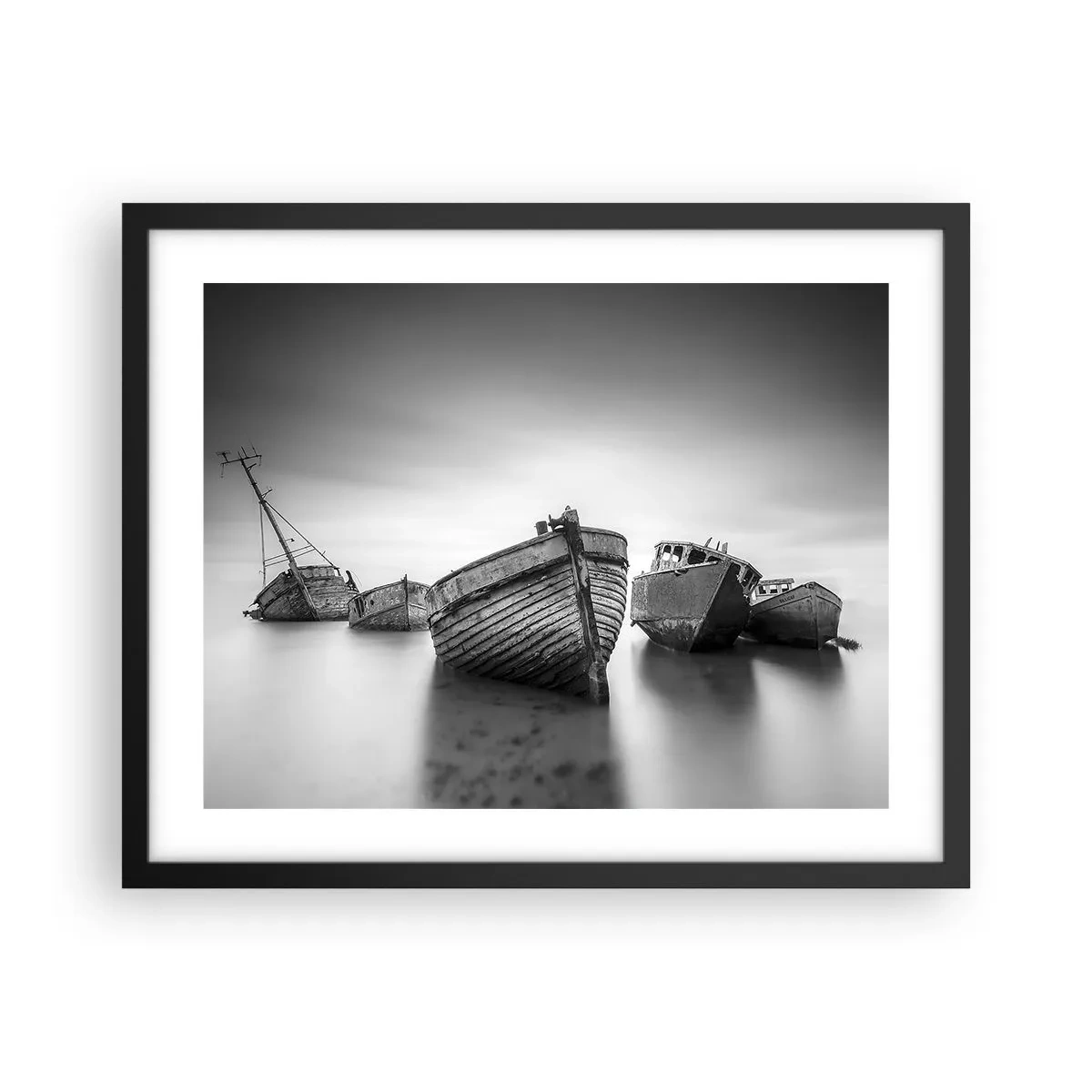 Plakat i sort ramme - Nu er det bare minder... - 50x40 cm