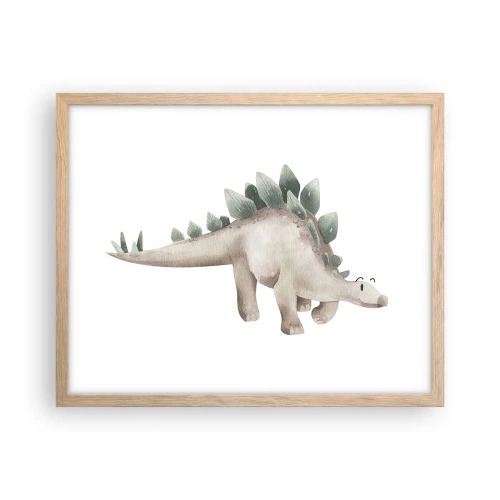 Plakat i ramme af lyst egetræ - Din ven - 50x40 cm