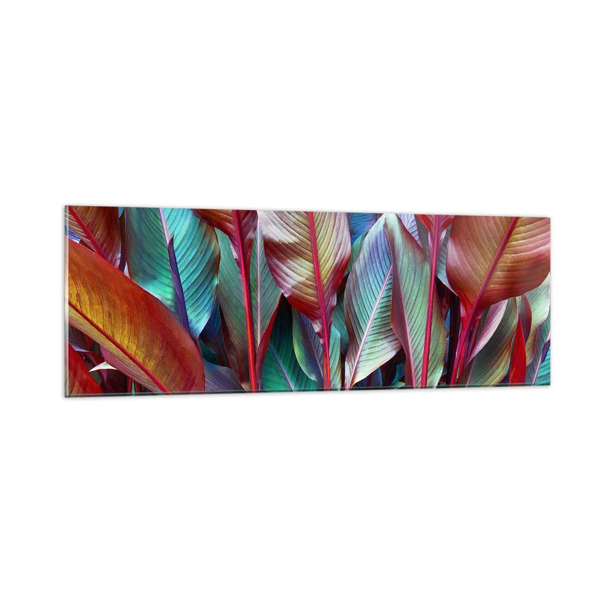 Billede på glas - Farverigt krat - 90x30 cm