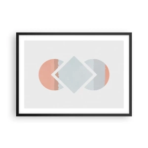 Plakat i sort ramme - Situationen er klar - 70x50 cm