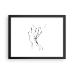 Plakat i sort ramme - Smuk og stærk - 40x30 cm