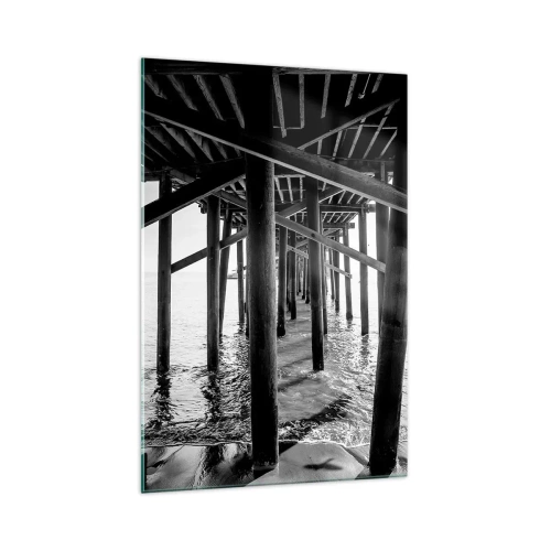 Billede på glas - Strandskjul - 70x100 cm