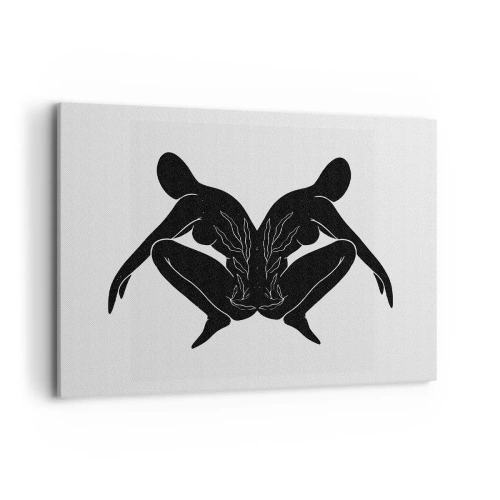 Lærredstryk - Billede på lærred - En delt sjæl - 100x70 cm