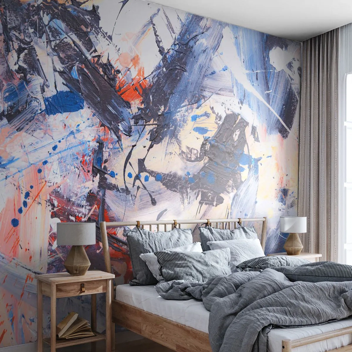 Fototapet Standard Eco - Abstraktionens vanvittige dans - Abstraktion, Stykke, Maleri - 500x350 cm